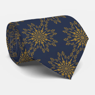 Retro Mandala Midnight Neck Tie Slips