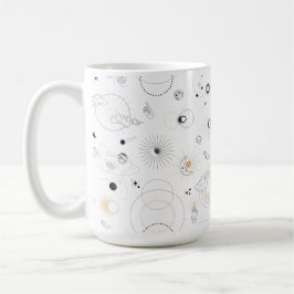 Retro måne galaxies eller handstjärnor kaffemugg