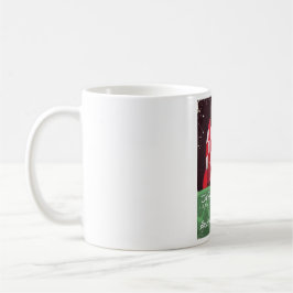 Retro månflygning tecknad resa affisch kaffemugg