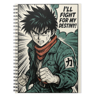 Retro Manga Anime bärbar dator Spiral Journal Anteckningsbok