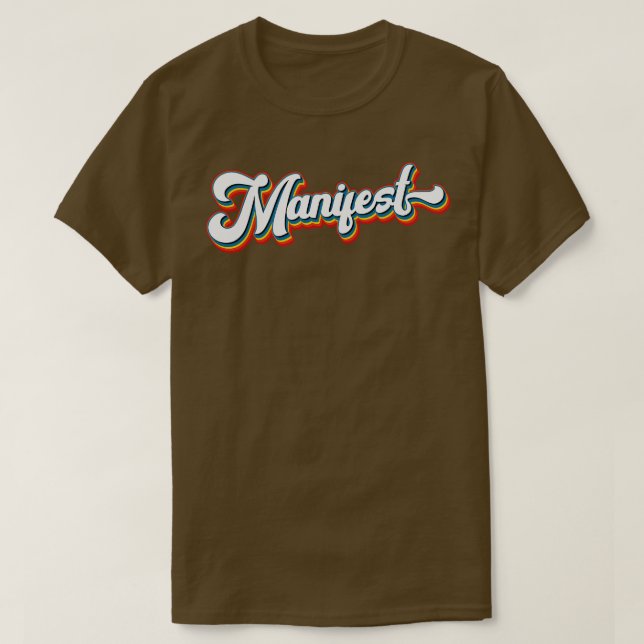 Retro Manifest Law of Attraktion T Shirt (Design framsida)