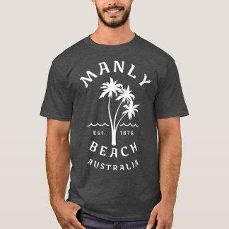 Retro Manly Beach Original Australia Graphic T Shirt