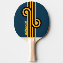 Retro månsken Tidvatten Loop med namn Pingisracket