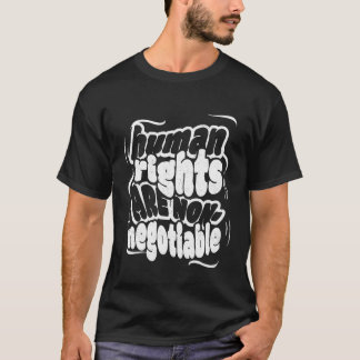 Retro-mänskliga-rättigheter-design med slitna vita t shirt