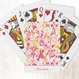 Retro Marble Abstrakt Mönster Rosa Personlig  Casinokort
