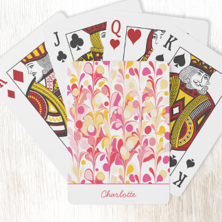 Retro Marble Abstrakt Mönster Rosa Personlig Casinokort