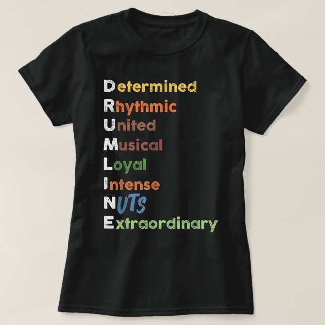 Retro Marching Band Drum Corps Drumline T Shirt (Design framsida)