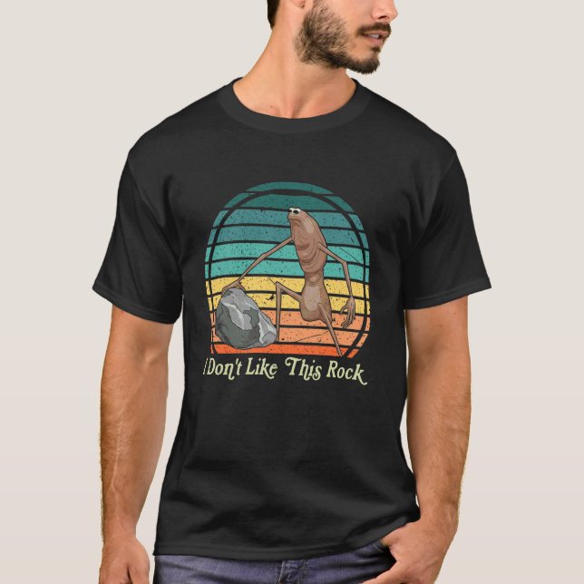 Retro Marcus Masken Jag gillar inte den här stenen T Shirt (Framsida)