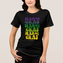 Retro Mardi Gras Carnival Ombre T Shirt