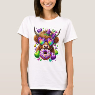 Retro Mardi Gras Png, Highland Ko T Shirt