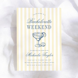 Retro Margarita Snygg Bachelorette-helg Inbjudningar