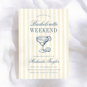 Retro Margarita Snygg Bachelorette-helg Inbjudningar