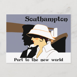 Retro marin stil och Southampton Vykort