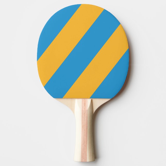 Retro marinblå djärva ränder pingisracket (Framsidan)