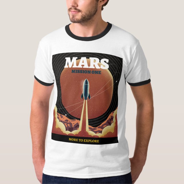 Retro Mars expedition T-Shirt (Framsida)