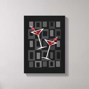 Retro Martini Canvastryck