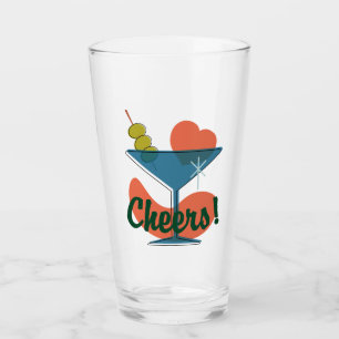 Retro Martini Galenhet Cheers och Öl Glaskopp