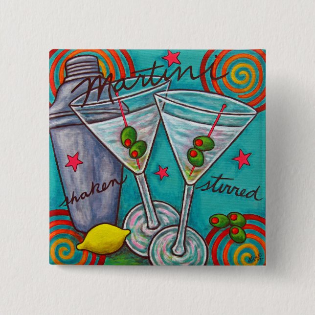 Retro Martini-knapp Knapp (Framsida)