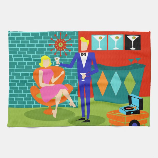 Retro Martini kopplar ihop kökshanddukar (Horisontell)