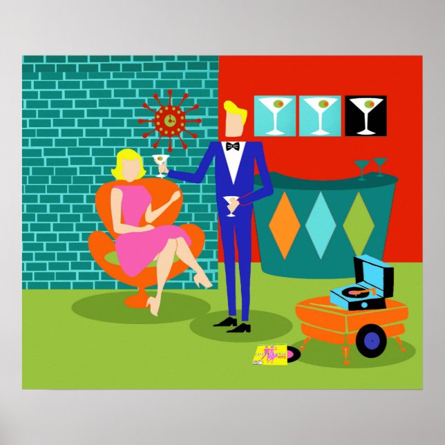 Retro Martini lite Poster (Framsidan)