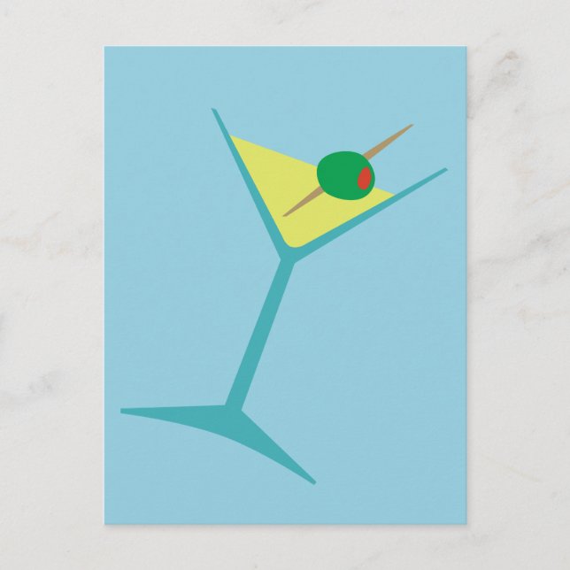 Retro Martini Vykort (Framsida)