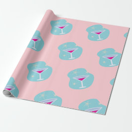 Retro Martini Wrapping Papper Presentpapper