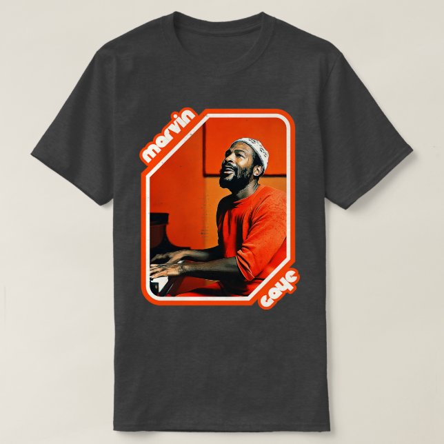 Retro Marvin Gaye Tribute T Shirt (Design framsida)