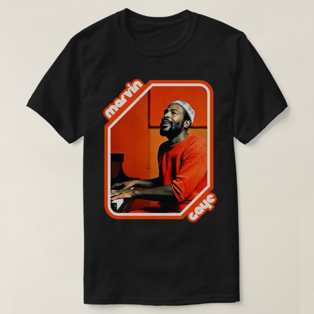 Retro Marvin Gaye Tribute T Shirt (Design framsida)