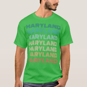 Retro Maryland Vintage American Stater Gifts T Shirt