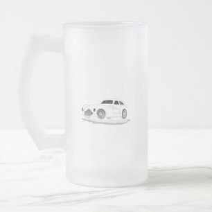 retro maskin frostat ölglas