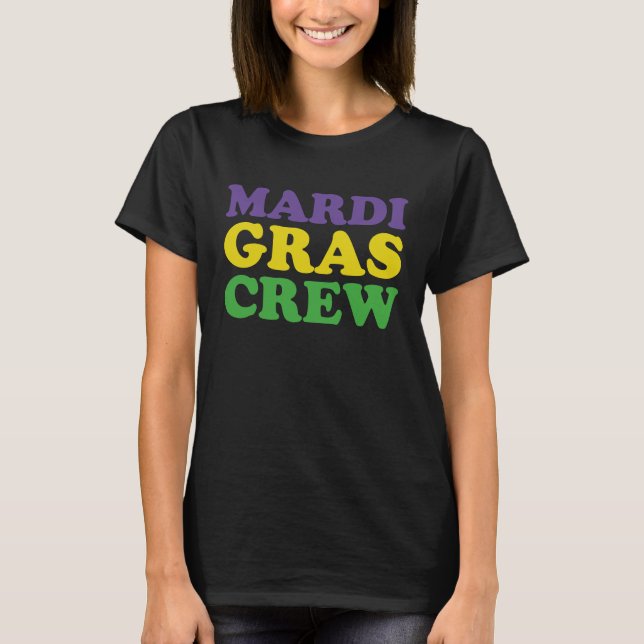 Retro MasqueraMardi Gras Crew Pärlor Parad Cos T Shirt (Framsida)