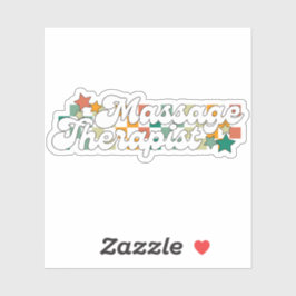 Retro Massage Therapist Klistermärken