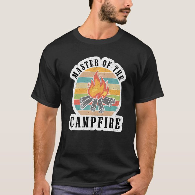 Retro Master of Camping Camping T Shirt (Framsida)