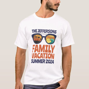 Retro Matching Family Beach Vacation från Resa T Shirt