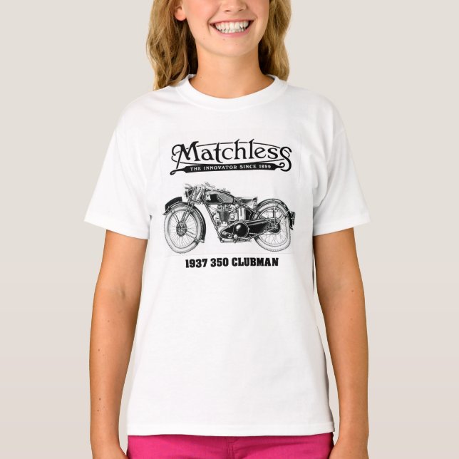Retro Matchless klassikermotorcykel 1937 T-shirt (Framsida)
