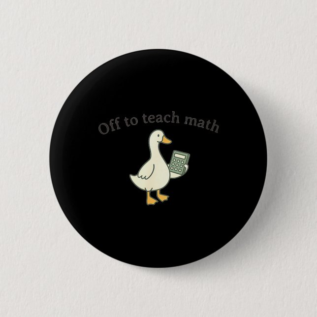 Retro matematiklärare Gås matematiklärare Knapp (Framsida)