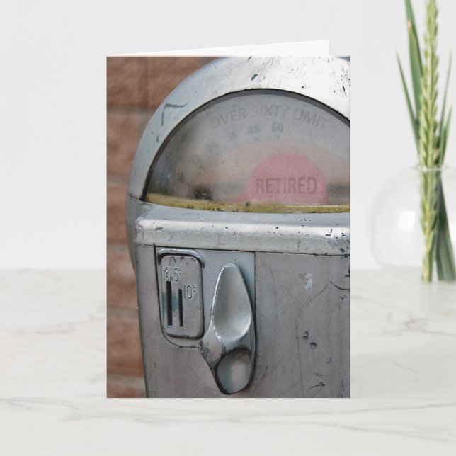 Retro mäter parkera för pension kort (Framsida)
