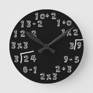 Retro Mathproblem Rund Klocka
