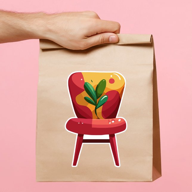 Retro matsalstol klistermärken (Skapare uppladdad)