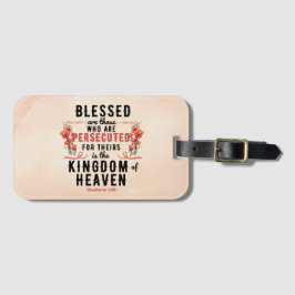 Retro Matthew 5:10 Poppies vattenfärg Bagagebricka