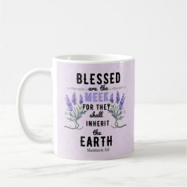 Retro Matthew 5:5 Bible Verse Kaffemugg