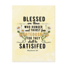 Retro Matthew 5:6 Daisy Vattenfärg