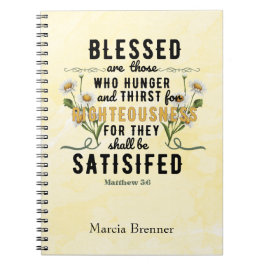 Retro Matthew 5:6 Vattenfärg Anteckningsbok