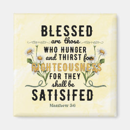 Retro Matthew 5:6 Vattenfärg Magnet