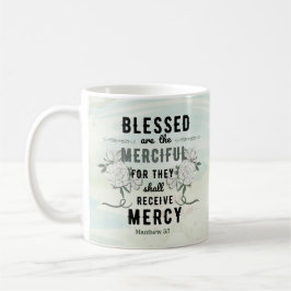 Retro Matthew 5:7 Bibelverse Kaffemugg