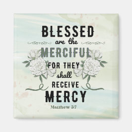 Retro Matthew 5:7 Bibelverse Magnet