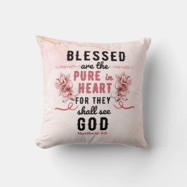 Retro Matthew 5:8 Calla Lillies Kudde