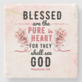 Retro Matthew 5:8 Calla Lillies Stenunderlägg