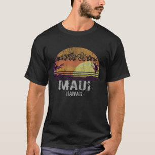 Retro Maui Hawaii Beach Sunset Vintage T Shirt