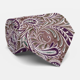 Retro Mauve Lila Paisley Mönster Slips